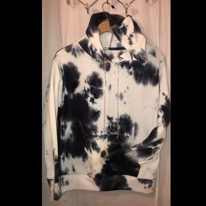 Unisex tie dye hoodie with bling strings